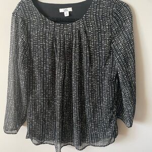 Chic Black and White Women's Top